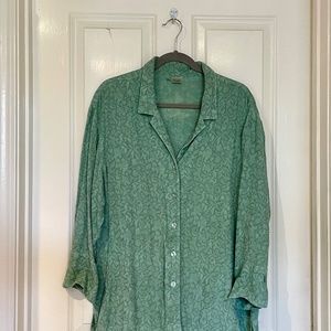 Sage Green Tianello Blouse in Tencel Cotton-Medium